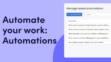 Automate your work: Automations | monday.com tutorials