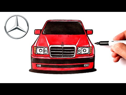 Как нарисовать Мерседес Бенц W124 | Ахадов Эльнур