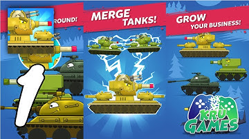 Merge Tanks 2: KV-44 Tank War Machines Idle Merger Gameplay #1 All Levels (Android, IOS)