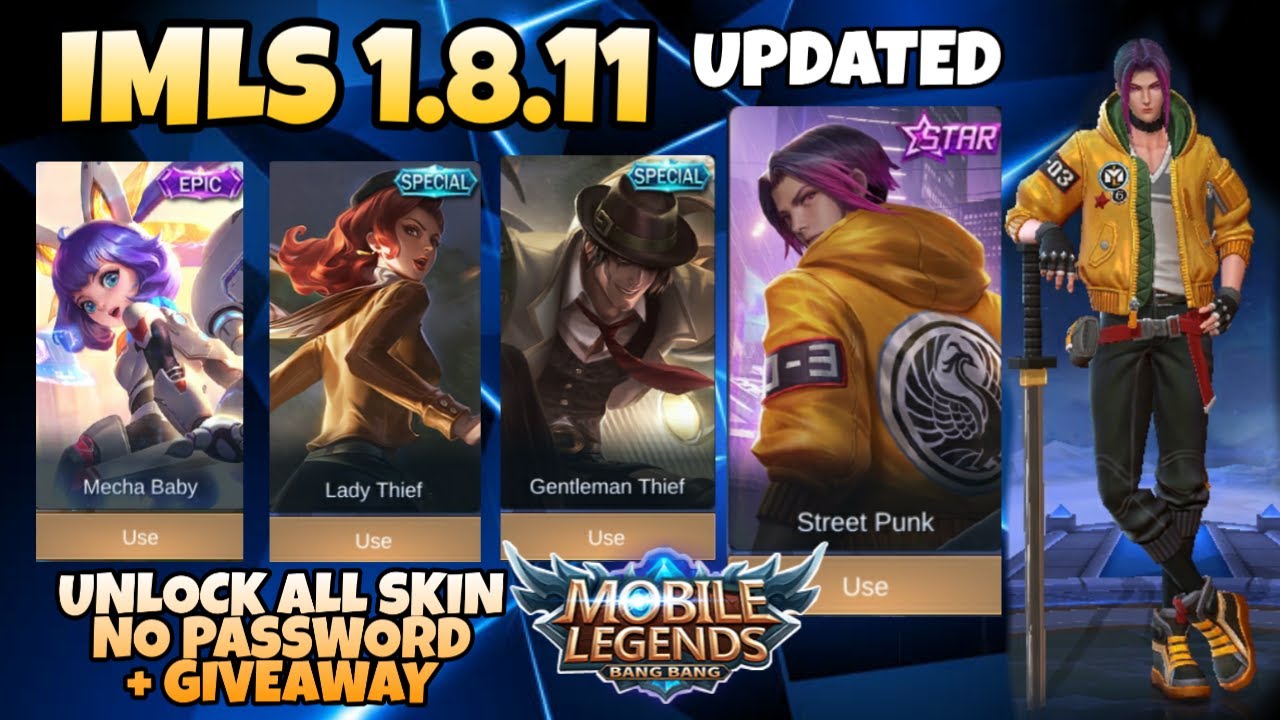 Imls Update 1 8 11 Unlock All Skin Mobile Legends 2020 Diamond Giveaway Winner