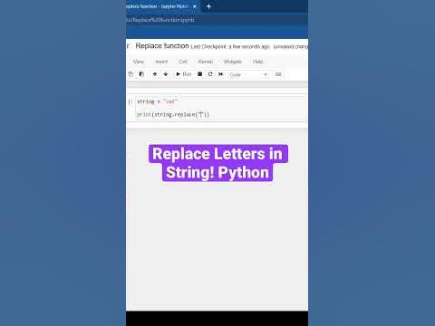 Replace Letters in String! Python #shorts #python #programming #coding ...