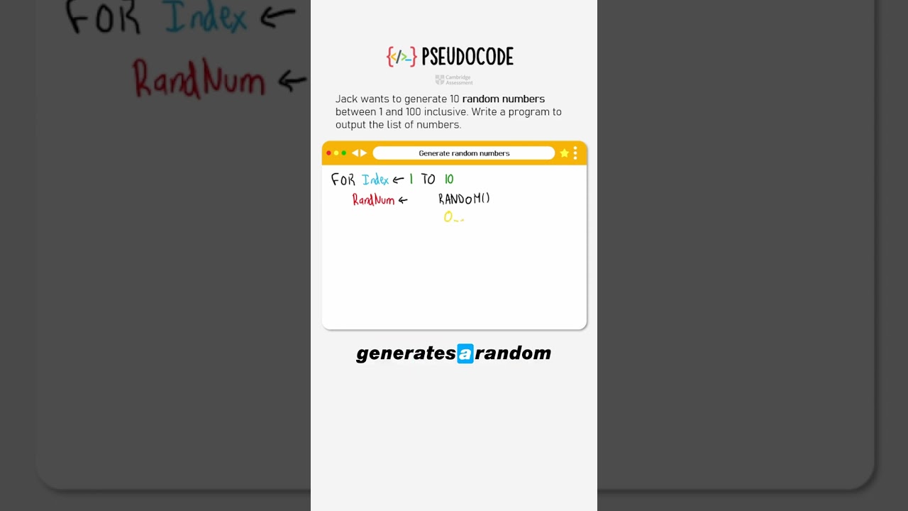 Generating random numbers