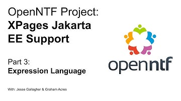 OpenNTF Project: XPages Jakarta EE Support Part 3: Expression Language
