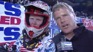 Supercross - Los Angeles 2011 - Trey Canard Post Race