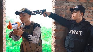 Nerf War Squad S.W.A.T & Warrior Girl Nerf Guns Theft Weapons Group Rescue Nerf Guns Action Movie
