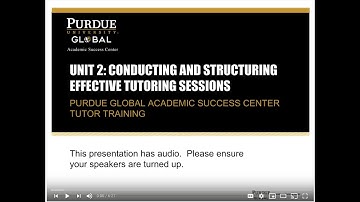 Unit 2 Sections 1 and 2: Conducting and Structuring a Tutoring Session