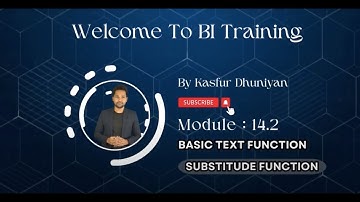Lecture 125:  Basic Text Function in Power Query | Substitute Function in power BI | Power Query