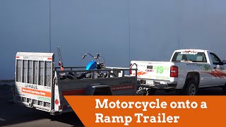 How to Load a Motorcycle onto a Ramp Trailer | Doovi