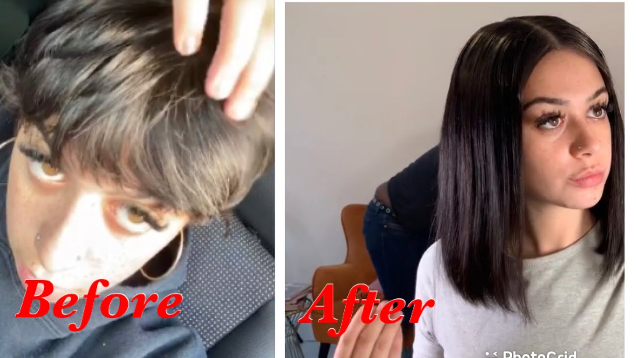 Leave Out Weave On Short Caucasian Hair. - YouTube