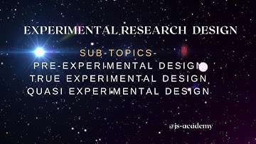 Experimental Design (Part-1)