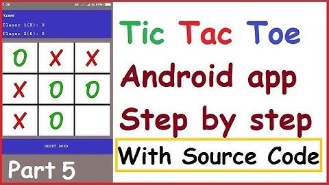 how to make tic tac toe android game in android studio step by step | part 5
