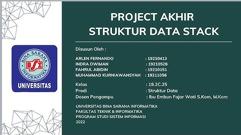 Project akhir Struktur Data Stack