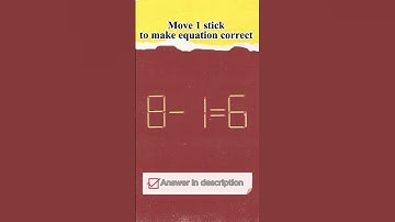 Мatchstick puzzle №457 Move 1 stick to make equation correct