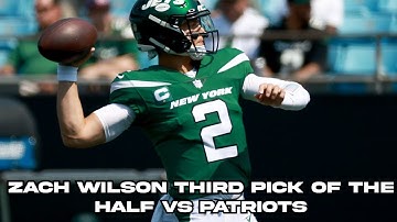 Zach Wilson Throws 3rd Interception vs Patriots