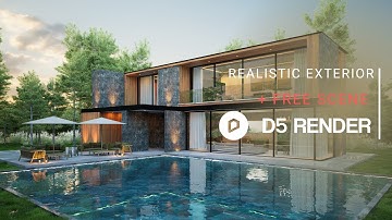 Realistic Exterior Render with D5 Render | Private House 312 | Downloadable Project File Included
