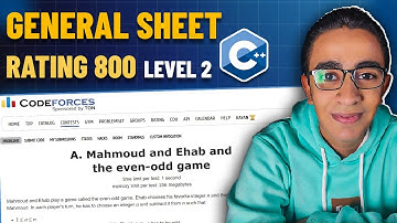 11 - K. Mahmoud and Ehab and the even-odd game -Rate 800 (General Sheet)-C++ Level 2 Problem Solving
