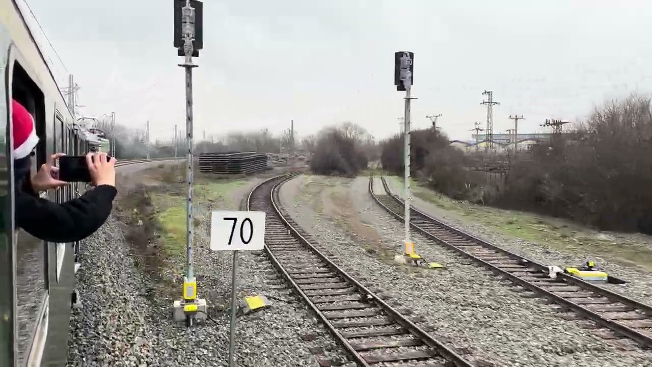 Odchod z Michaloviec 13.12.2025 (Prvý elektrický vlak)