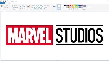 How to draw Marvel Studios logo in MS Paint | Easy step by step drawing