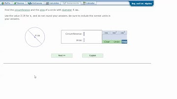 Circumference and area of a circle