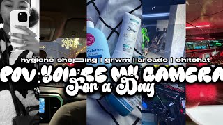 POV : YOU’RE MY CAMERA FOR A DAY || hygiene shopping, grwm, arcade, chitchat ||