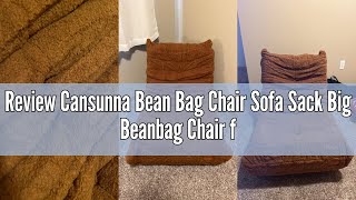 Review Cansunna Bean Bag Chair Sofa Sack Big Beanbag Chair for Adults Fireside Bean Bag Lounger Memo