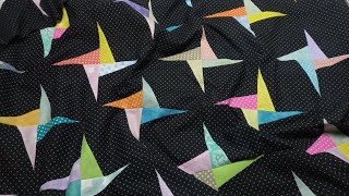 I recycle leftover fabric. Sewing a star patchwork