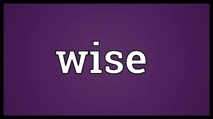 Wise Meaning - DayDayNews