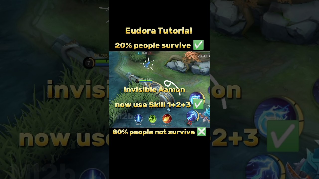20% people survive ✅ Eudora Tutorial Mobile legends 