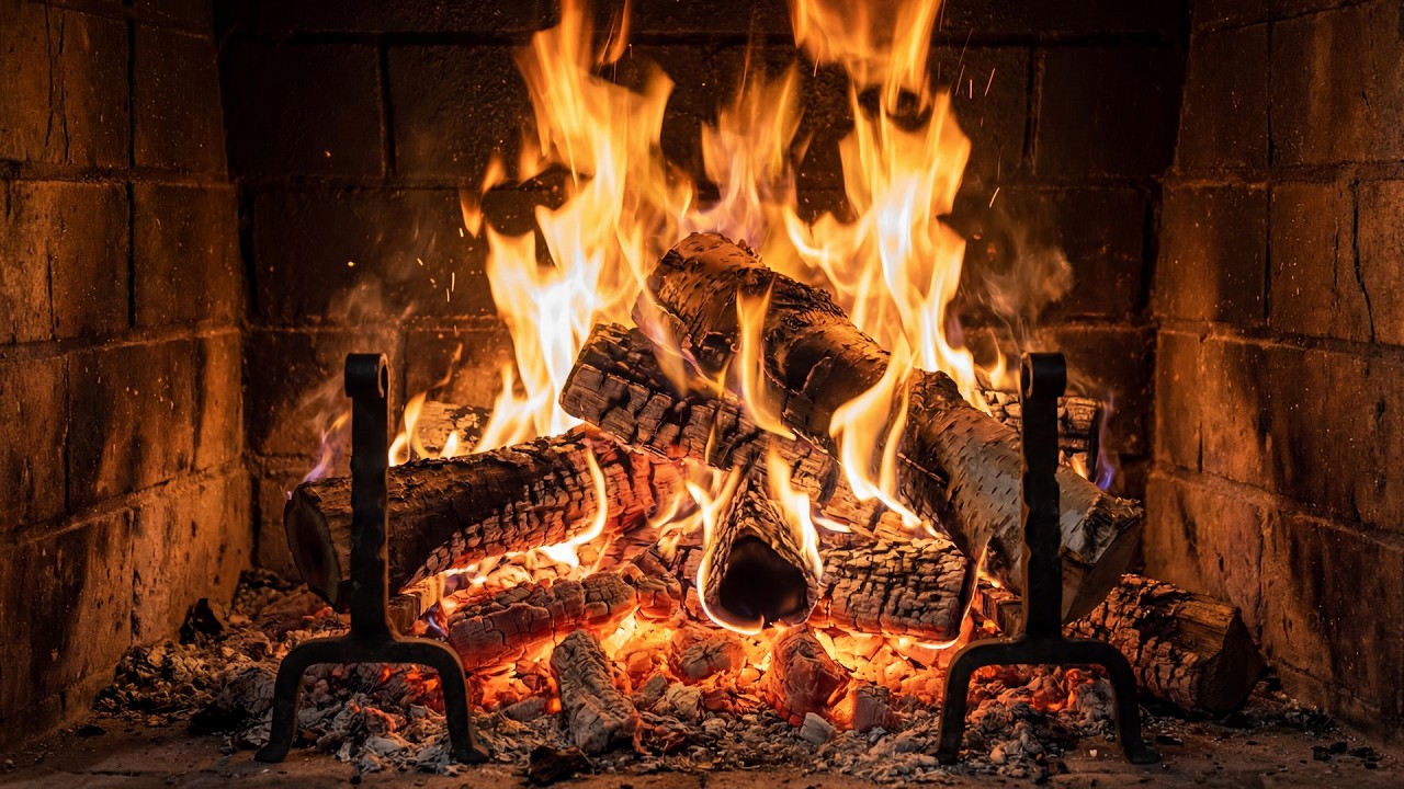 🔥 Fireplace Classic 4K. Cozy Fire with Crackling Fireplace Sounds. Fireplace 4K UHD