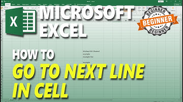 Microsoft Excel How To Go To Next Line In Cell