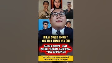 INILAH SOSOK TIMOTHY ANUGERAH SAPUTRA MAHASISWA UDAYANA BALI DI KENAL SANTUN DAN BERPRESTASI