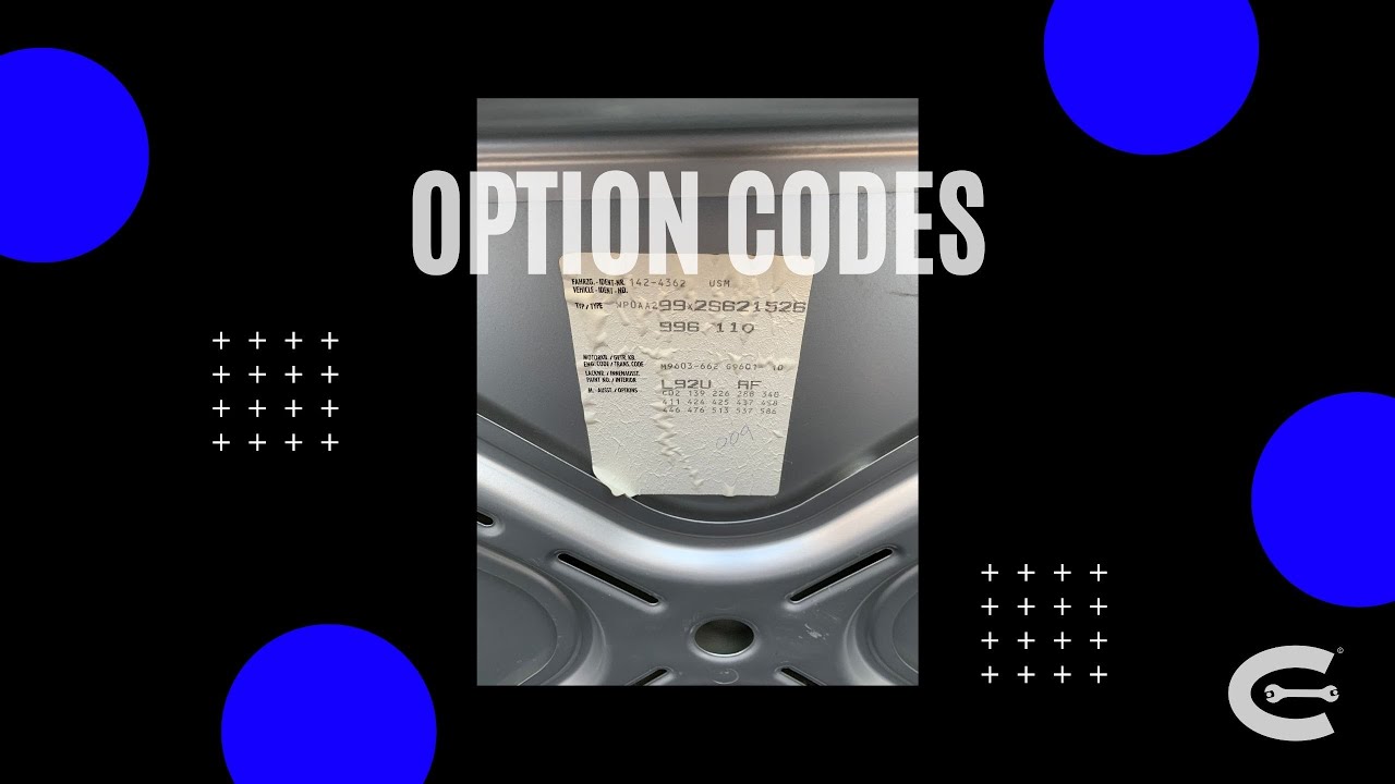 996 Option Codes - YouTube