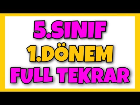 5. Sınıf Matematik 1. Dönem Full Tekrar | Konu Anlatımı Özet Genel Tekrarı