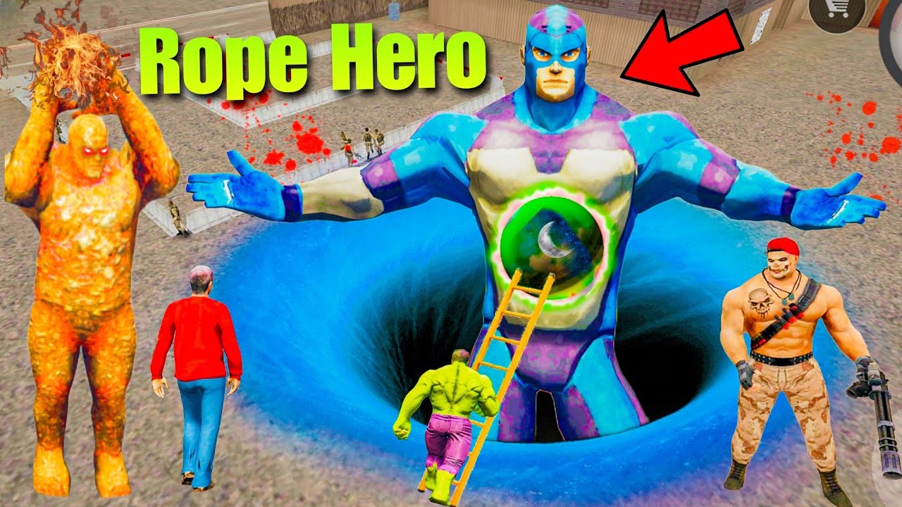 Gta 5 Fast Rope Rope Hero Got New Hulk Suit In Gta V || Rope Hero Vice Town || rope ...