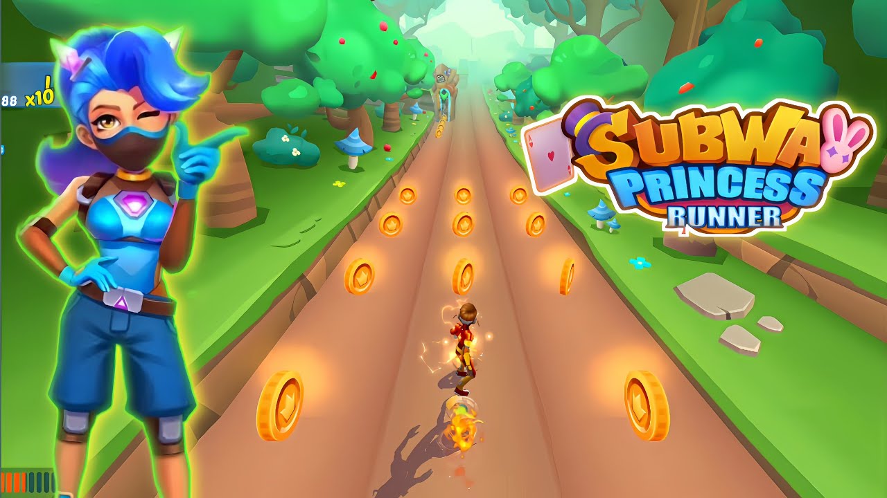 Subway Princess Runner Clown Guiter Board Run Android Mobile Game Play ...