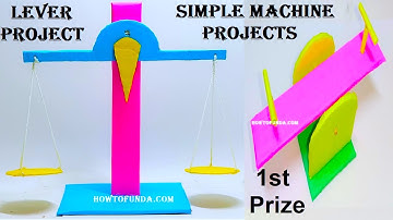 lever science project(simple machine) working model 3d  | seesaw - weighing balance | howtofunda