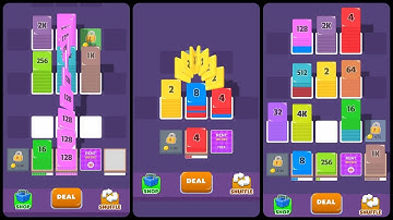 2048 Stack Sort - Shuffle Game Gameplay Android Mobile