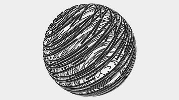 Ribbons on sphere. Draw by openFrameworks