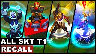 All SKT T1 Recall 17 Skins New and Old Jhin Ekko Syndra Nami Olaf Zac Azir (League of Legends)