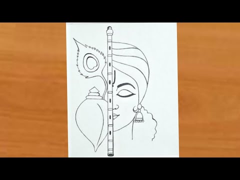 How to draw shri Krishna drawing easy || bal Krishna drawing || Krishna  Janmashtami - YouTube