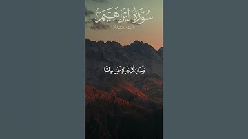 تلاوة جميلة و مؤثرة من سورة إبراهيم القارئ #إدريس_أبكر #quran