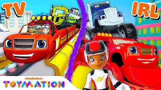 Blaze Chases The Mystery Bandit w/ Crusher! | Blaze and the Monster Machines Toys | Toymation