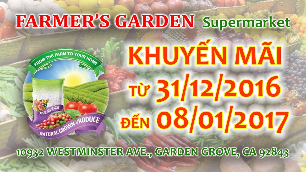 Farmer S Garden Supermarket Khuyến Mai Từ 31 12 2016 đến 08 01