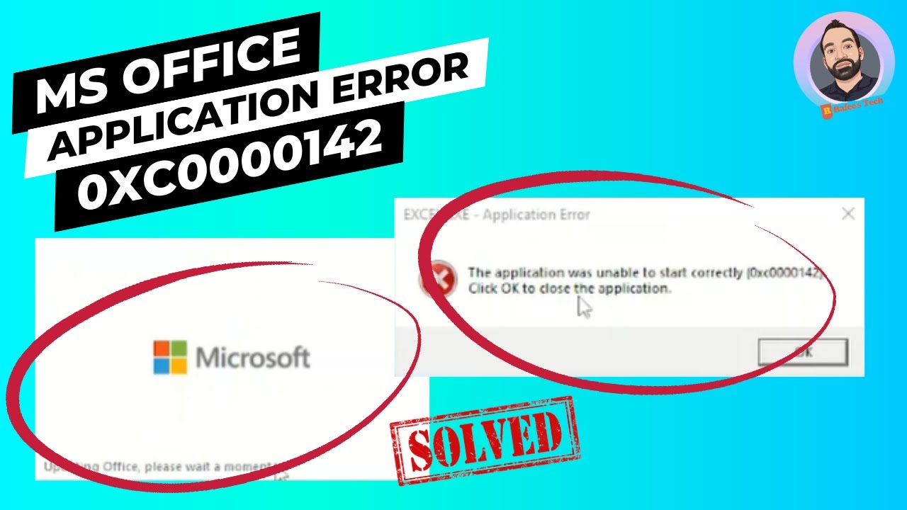 How to Microsoft Office Application Error 0xc0000142 - YouTube