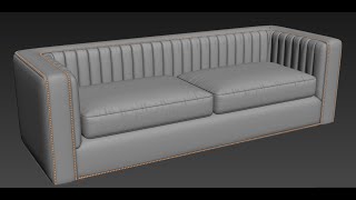 3ds max Моделирование  modeling  sofa tutorial full