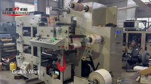 3 Color Flexo Printing Machine With Rotray Die Cutting Unit Test Printing Before Ship To Croatia