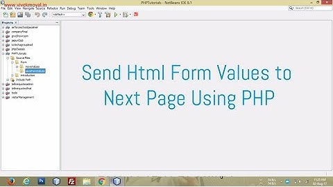 Send values to the Next Page Using PHP