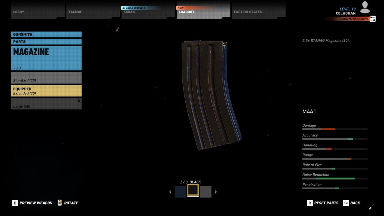 Ghost Recon Wildlands: 5.56 30 round STANAG magazine for M4A1