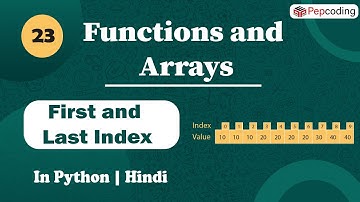 First and Last Index | Module : Basics of programming | In Hindi | Python | Video_23