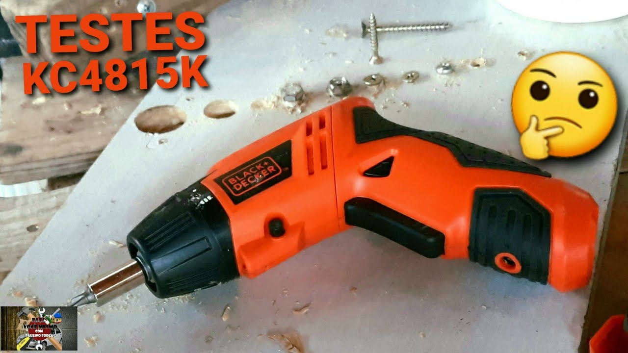 TESTES DA PARAFUSADEIRA BLACK+DECKER KC4815K - YouTube